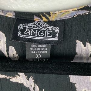Angie Tops - Angie Long Black Floral Kimono Angie Tops - Angie Long Black Floral Kimono